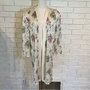 Vintage R&M Richards Floral Lace Kimono Womens L